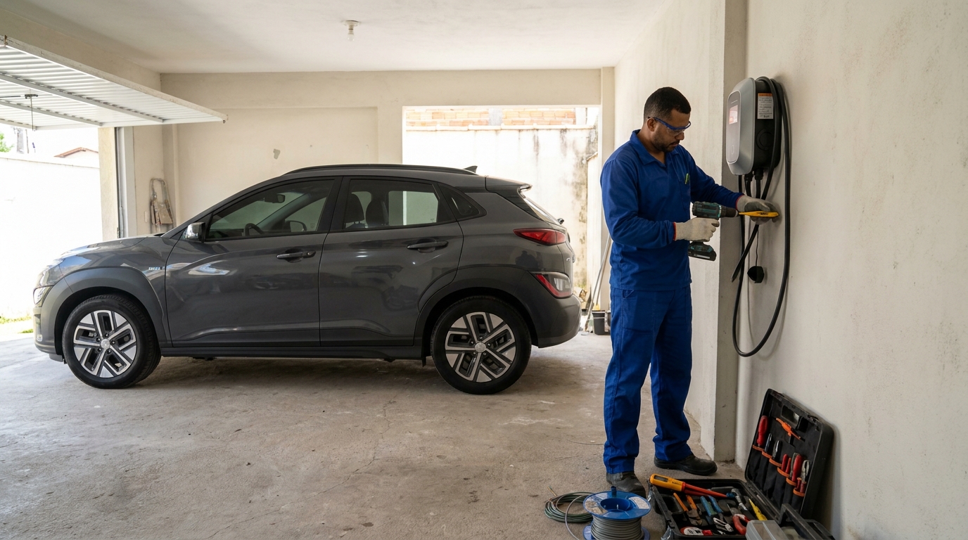 Instalacao de carregador de carro eletrico em Serra‑ES