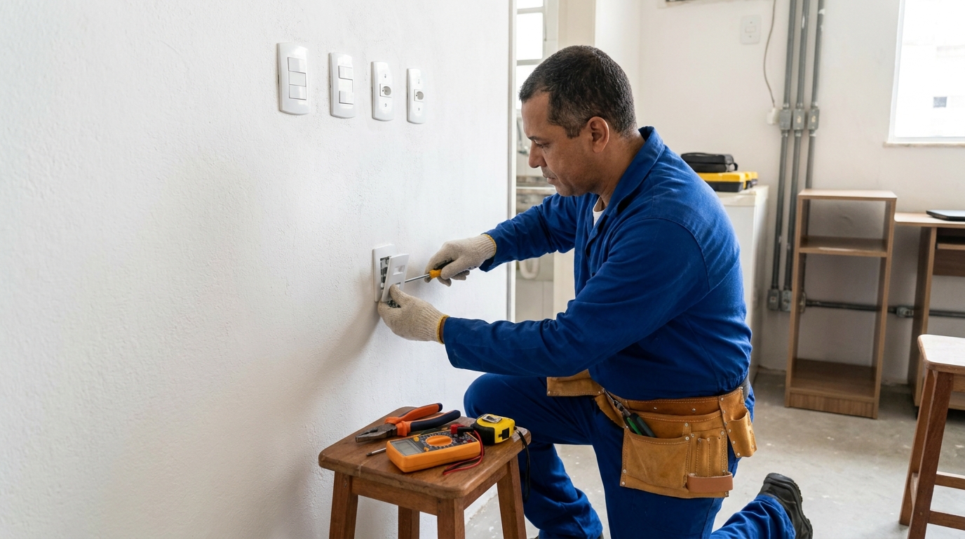 Instalacao de tomada e interruptor profissional em Serra‑ES